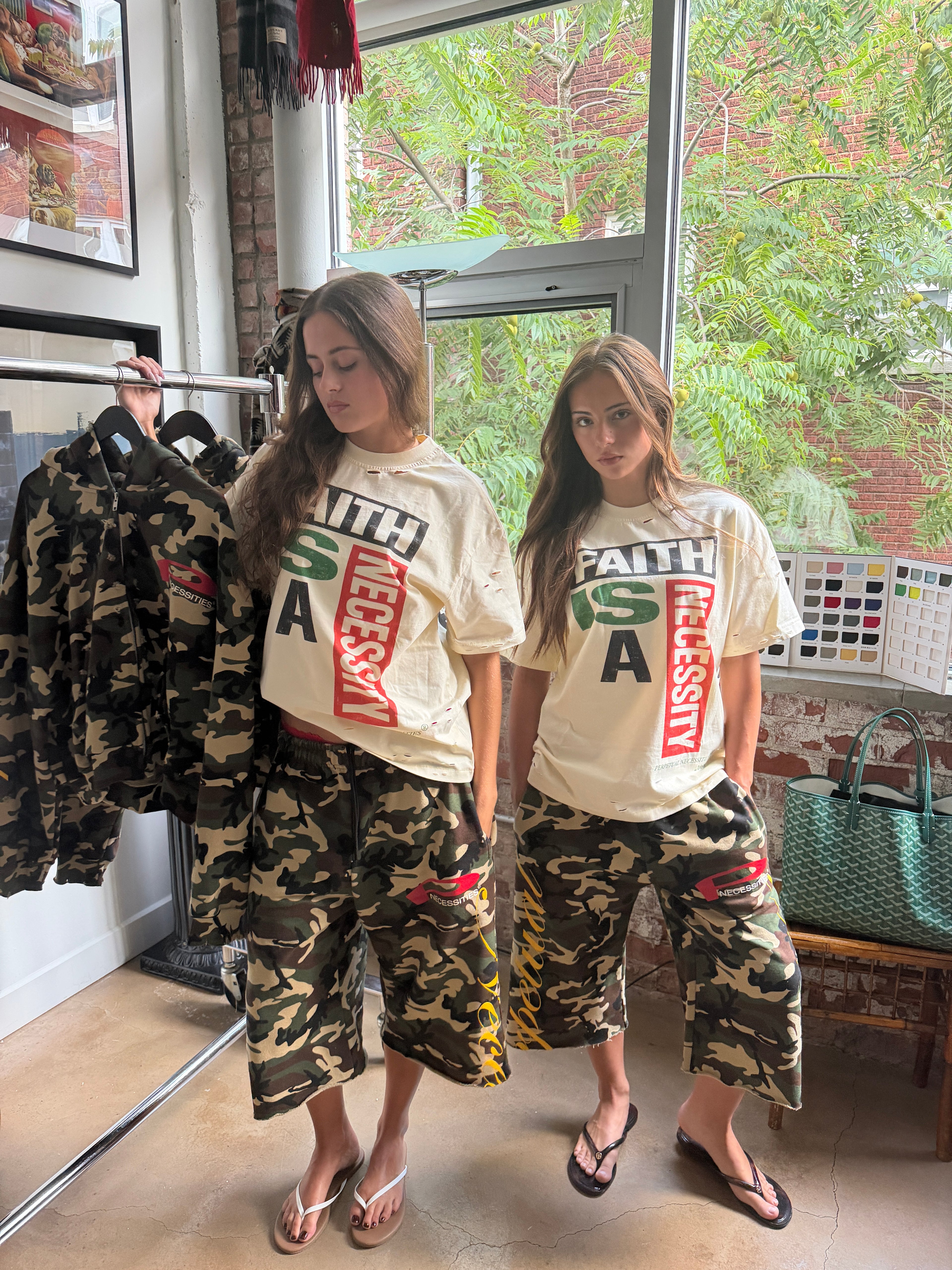 UTILITY CAMO LONG SHORTS